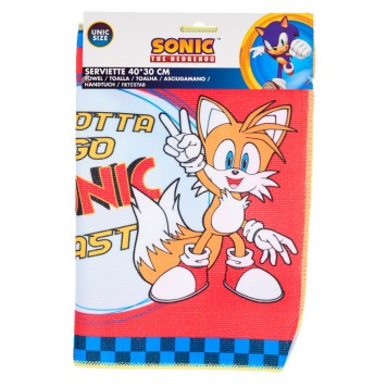 Sonic the Hedgehog Gotta Go hand towel, face towel, towel 40x30 cm