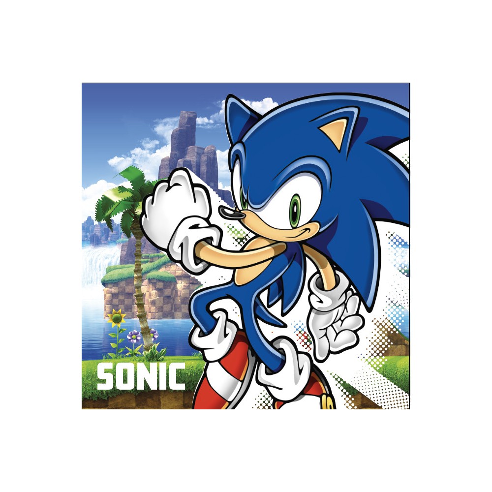 Sonic the Hedgehog Island Sonic the Hedgehog Hand and Face Towel, 30x30cm