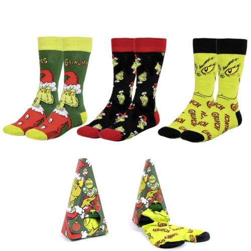 The Grinch Gift adult long socks set in Gift Box