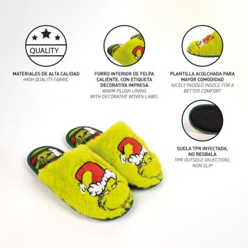 The Grinch Green adult winter slippers 42/43
