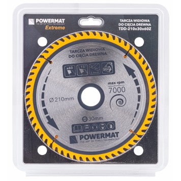 Tarcza widiowa do drewna 210x30 60z TDD-210x30x60Z