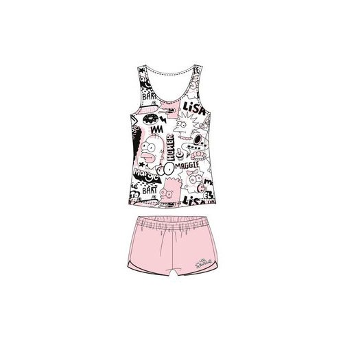 The Simpsons Pink women's short pajamas S-XL
