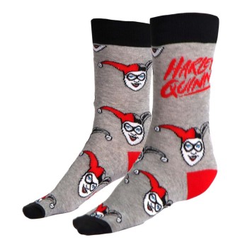 Harley Quinn Grey adult long socks 36/43