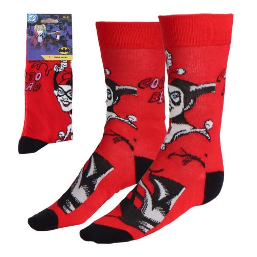 Harley Quinn Red adult long socks 36/43