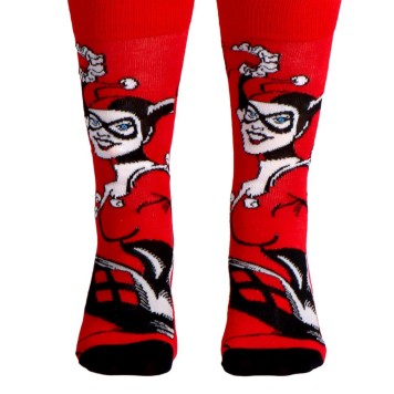 Harley Quinn Red adult long socks 36/43