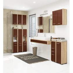 SZAFKA STOJĄCA ŁAZIENKA FIN S30 1D DĄB SONOMA / WENGE