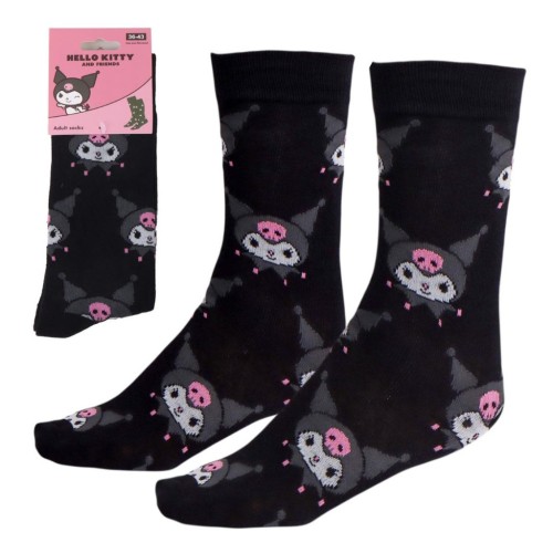 Hello Kitty Kuromi Black adult knee-high socks 36/43