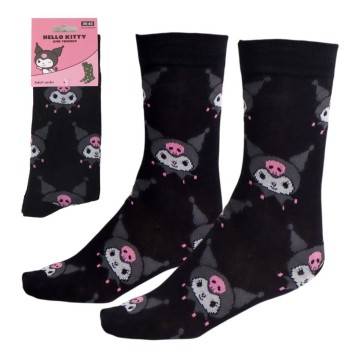 Hello Kitty Kuromi Black adult knee-high socks 36/43
