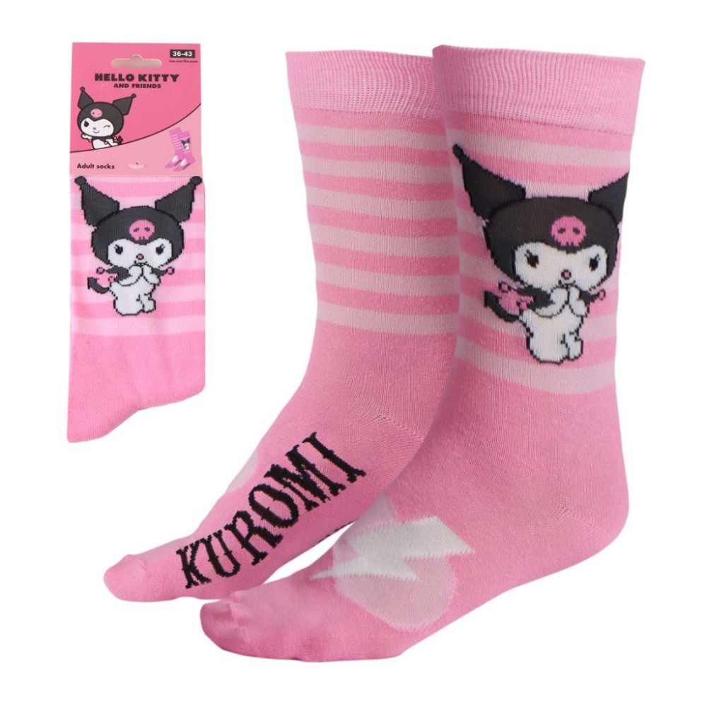 Hello Kitty Kuromi Pink adult long socks 36/43