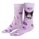 Hello Kitty Kuromi Purple adult long tube socks 36/43