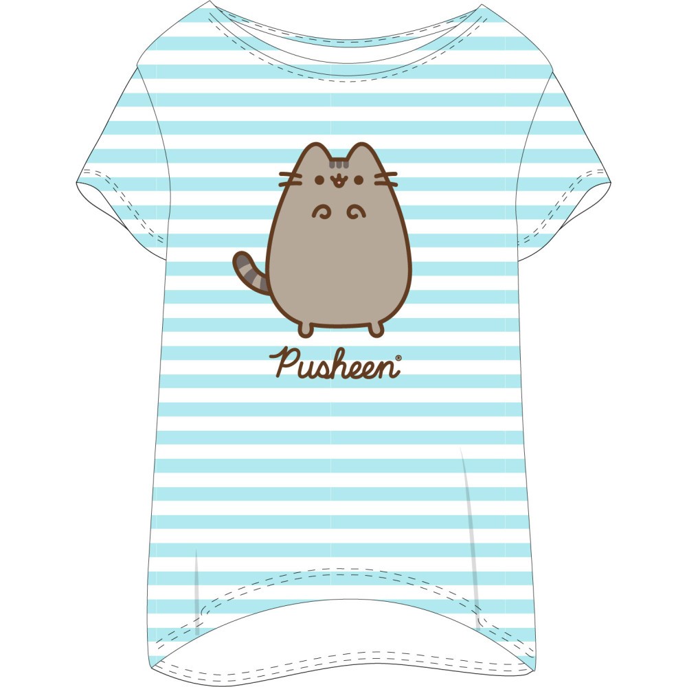 Pusheen Striped women's short nightgown XL
