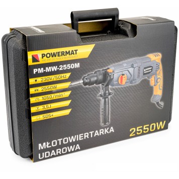 Młotowiertarka udarowa (wiertarka SDS+) 3,5J 2550W PM-MW-2550M