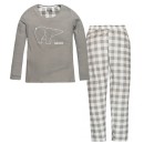 Ushuaia Grey Plaid Grey Polar Bear Women's Pajamas S-XXL