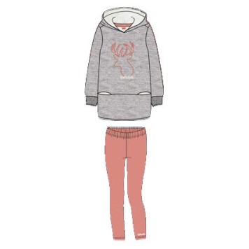 Ushuaia Grey Grey women's home set S-XXL