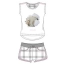 Ushuaia Grey  Women's Short Pajamas with Polar Bear Print S-XXL