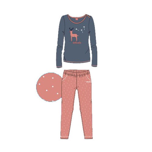 Ushuaia Dandelion  Women's Long Pajamas with Deer Print S-XXL