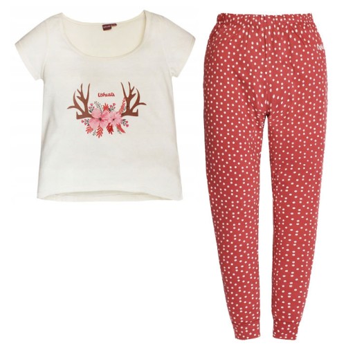 Ushuaia Tiny Flowers Deer Women's Pajamas L