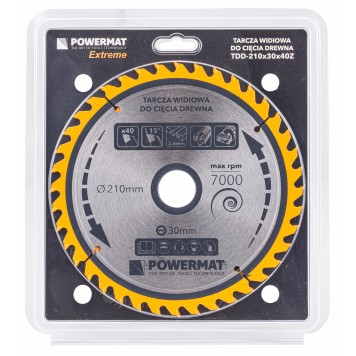 Tarcza widiowa do drewna 210x30 40z TDD-210x30x40Z