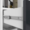 Colonne meuble étagère de salle de bain 2 portes 1 tiroirs 140x30X30 cm Anthracite brillant