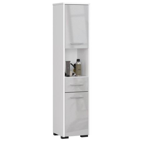 REGAŁ ŁAZIENKA FIN SŁUPEK 30 2D 1SZ 1W 140cm METALIK POŁYSK