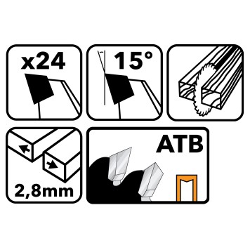 Tarcza widiowa do drewna 255x30 24z TDD-255x30x24Z