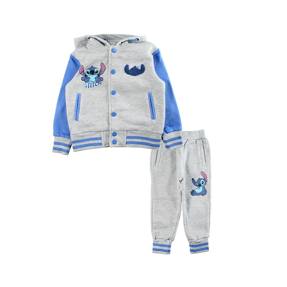 Disney Lilo and Stitch Happy Grey children's tracksuit, jogging set 3 - 8 years / 98 - 128 cm