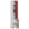 Colonne meuble étagère salle de bains  2 portes 30X30X 140cm Bordeaux brillant