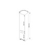 Colonne meuble étagère salle de bains  2 portes 30X30X 140cm Bordeaux brillant