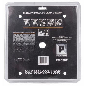 Tarcza widiowa do drewna 305x30 60z TDD-305x30x60Z