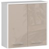 Szafka wisząca W 60 cm FIN 2D - biała-cappuccino połysk