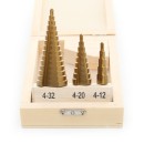 Wiertła stopniowe 4-32mm 3szt. KD10244