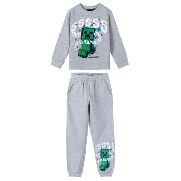 Minecraft Grey children's tracksuit, jogging set 6 - 12 years / 116 - 152 cm
