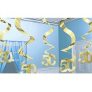 Anniversary 50th Anniversary, ribbon decoration 5 pcs set