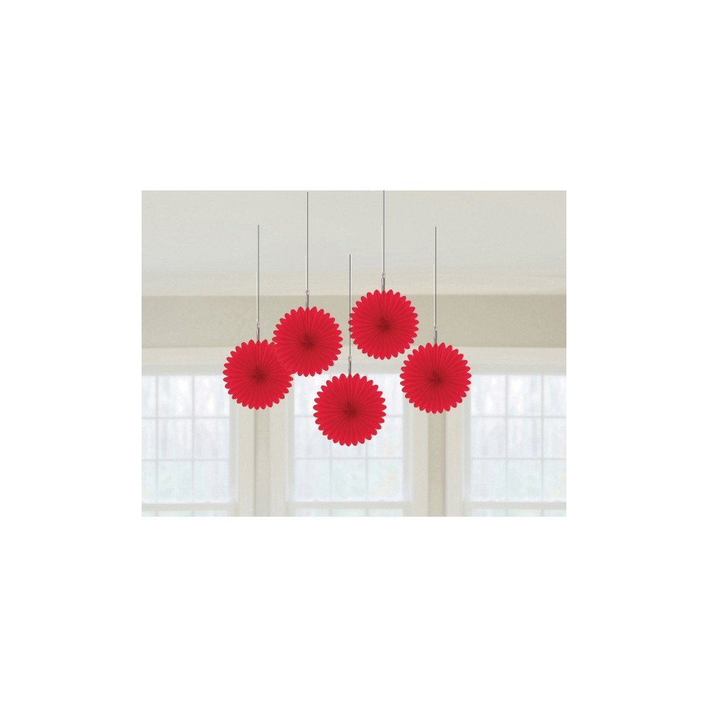 Colour Apple Red Red mini hanging decoration 5-piece set