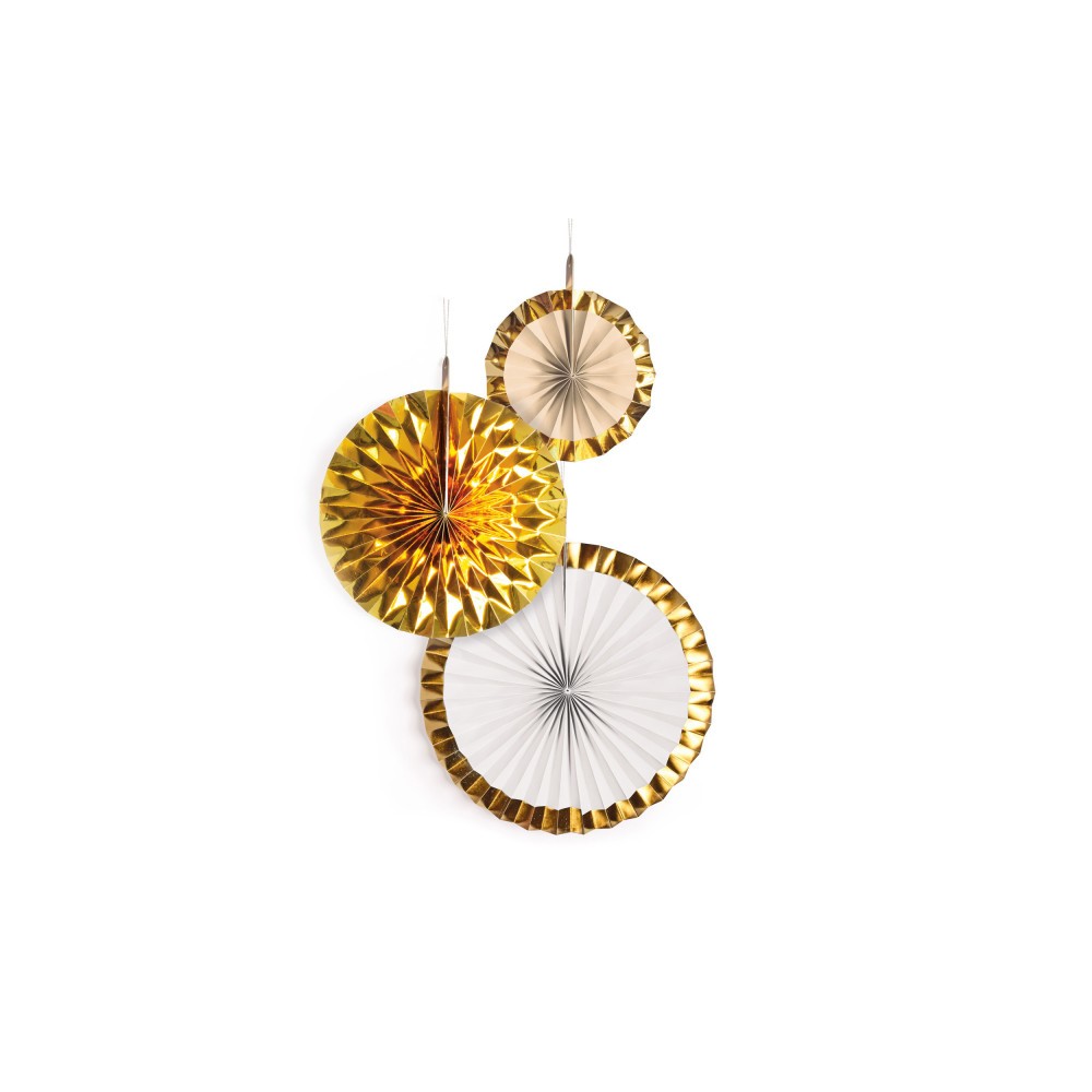 Colour Gold Brush, Gold Hanging Decoration 3-Piece Set