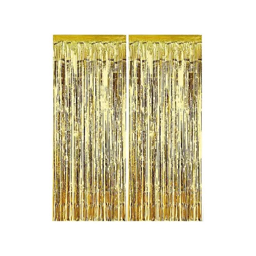 Colour Gold Curtains, 2 m long curtain for doorways