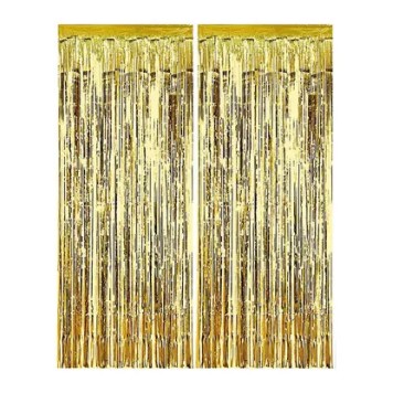 Colour Gold Curtains, 2 m long curtain for doorways