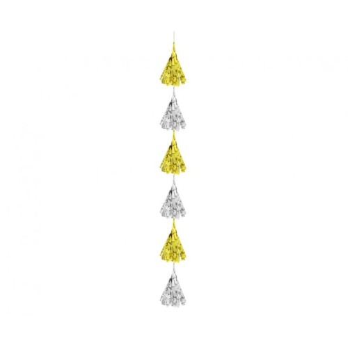 Party B&C Gold-Silver, Gold-Silver Ribbon Decoration 180 cm