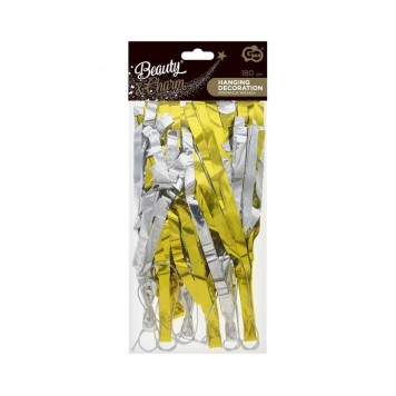 Party B&C Gold-Silver, Gold-Silver Ribbon Decoration 180 cm