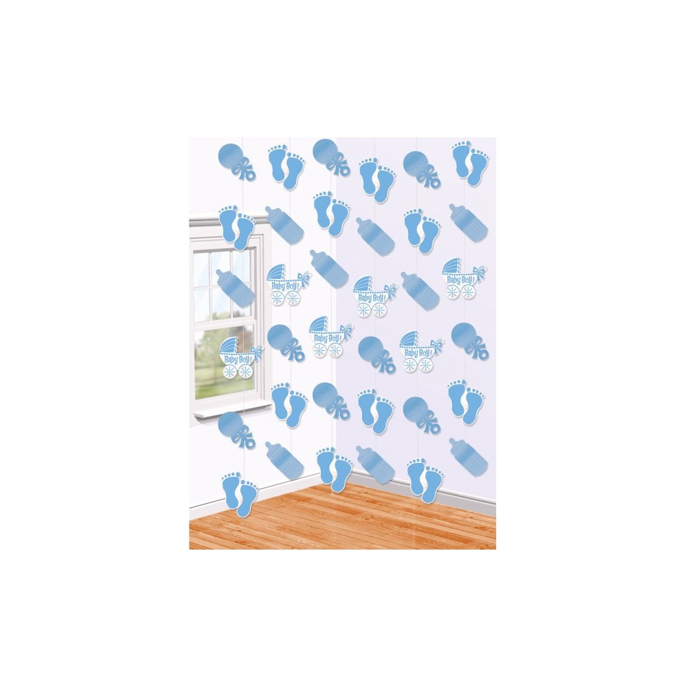 Baby Boy Hanging Decoration Set of 6