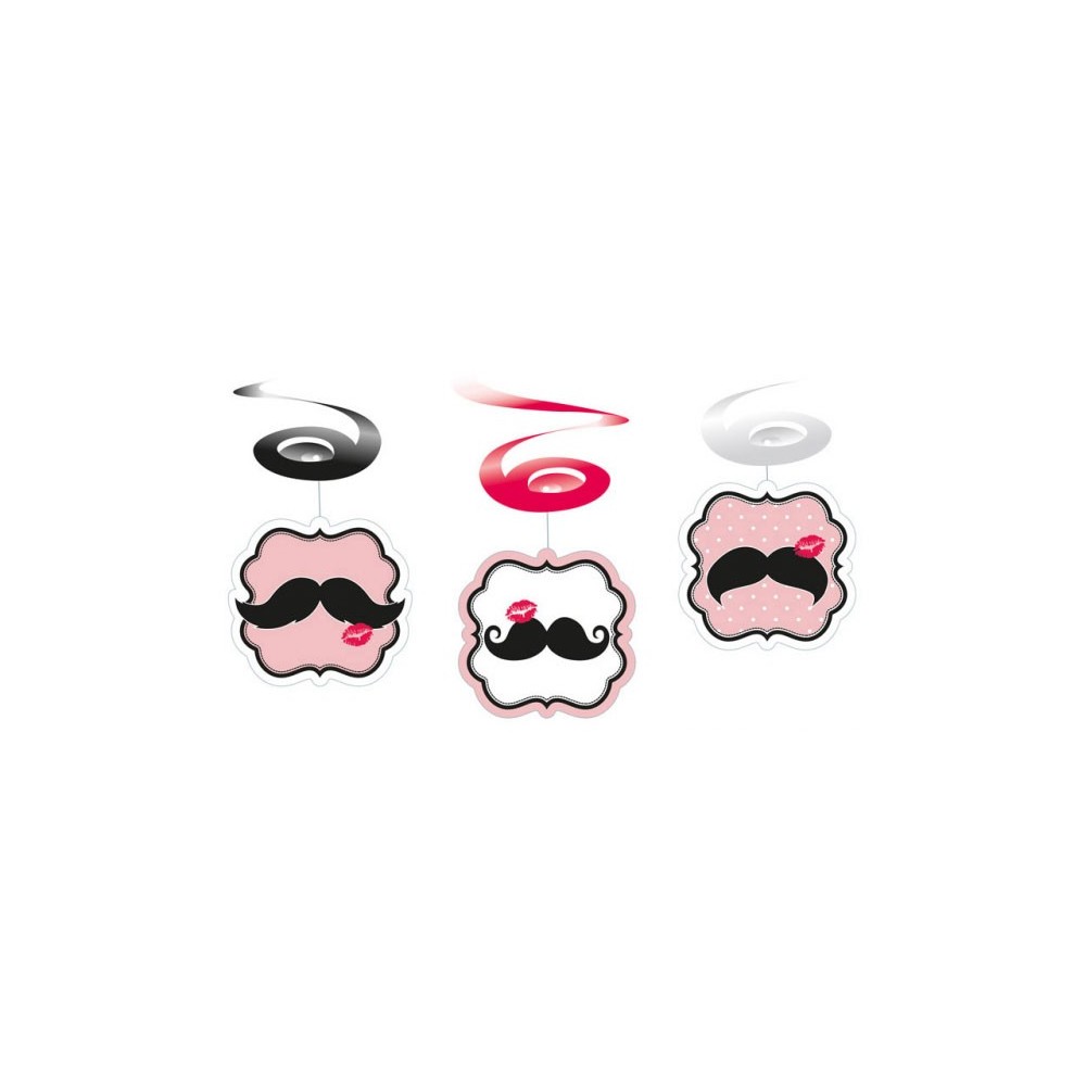 Mustache Mustache, ribbon decoration set (6 pcs)