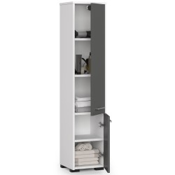 REGAŁ ŁAZIENKA FIN SŁUPEK 30 2D 140cm BIAŁY / SZARY