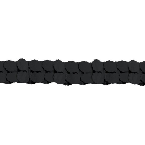 Colour Black, Black paper garland 365 cm