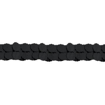 Colour Black, Black paper garland 365 cm