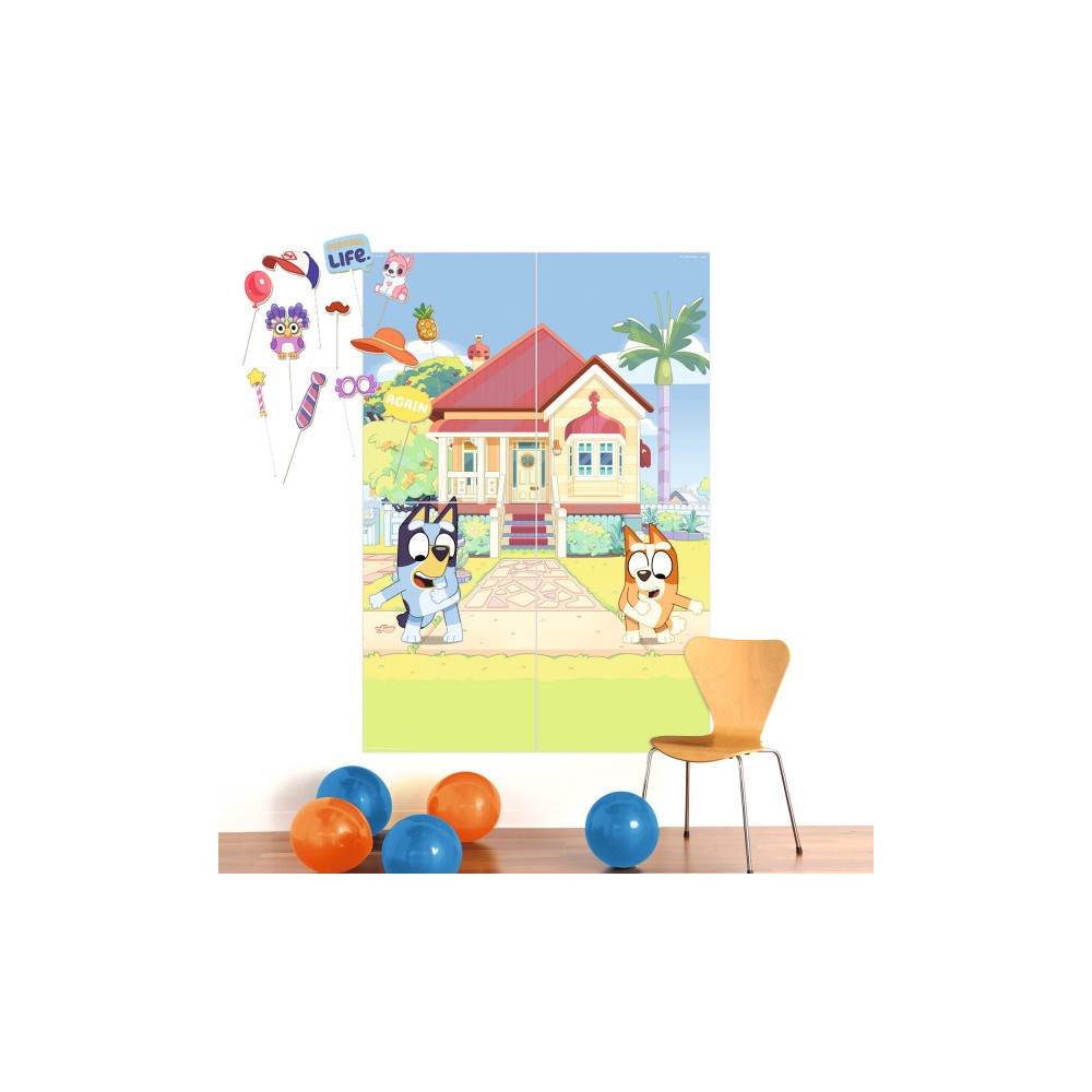 Bluey Joke wall decoration set with 4 photo props