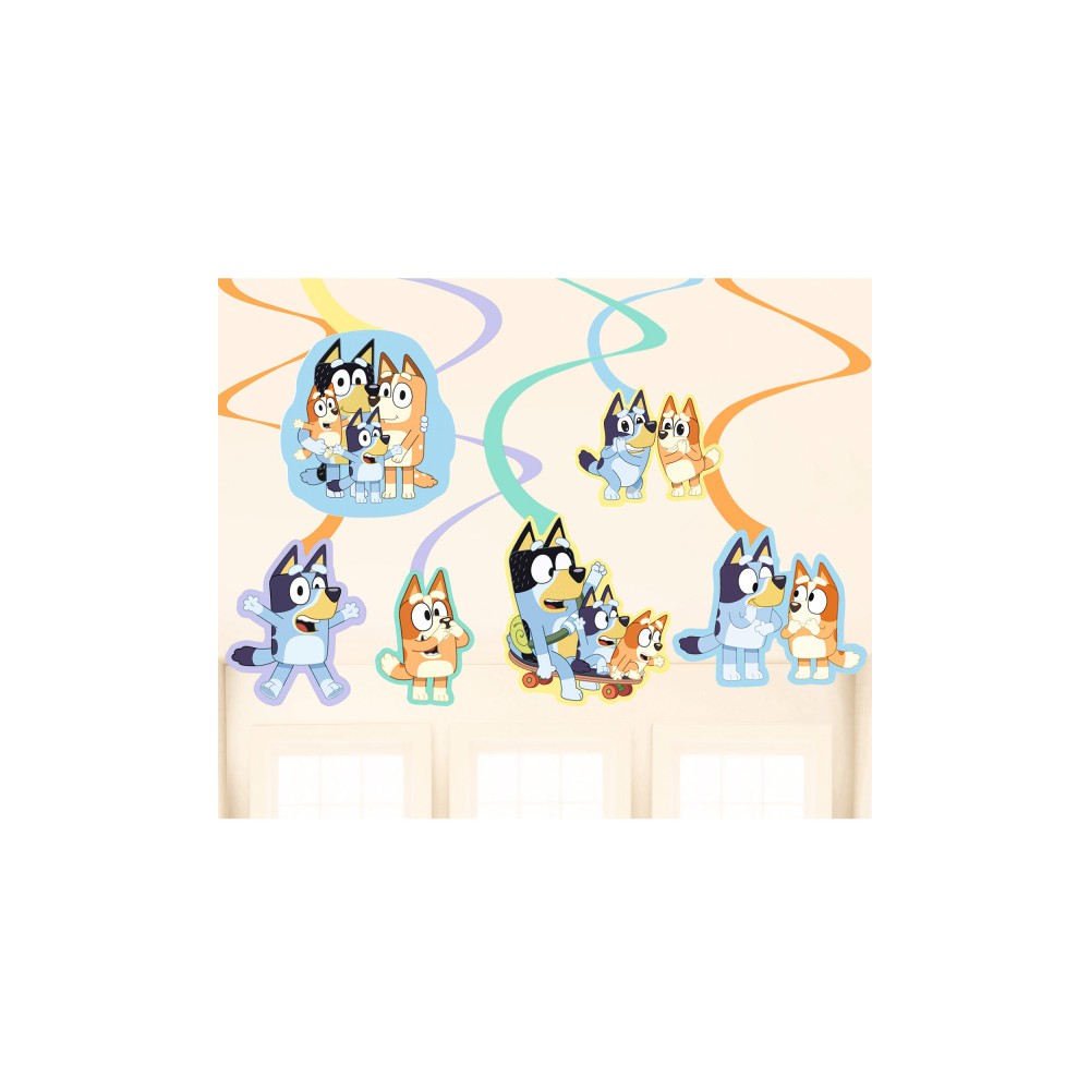 Bluey Joke ribbon decoration 6 pcs set