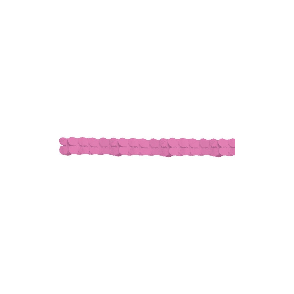Colour Bright Pink, Pink paper garland 365 cm