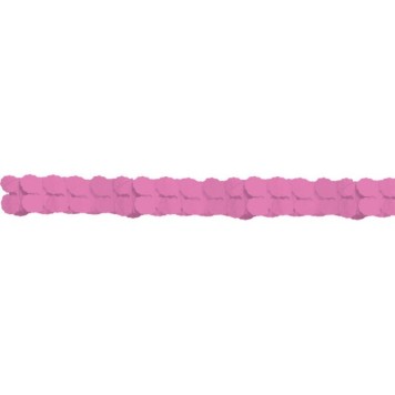 Colour Bright Pink, Pink paper garland 365 cm