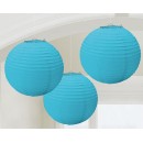 Colour Caribbean Blue, Blue Lantern Set of 3