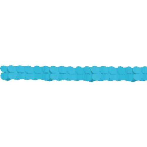 Colour Caribbean Blue, Blue Paper Garland 365 cm